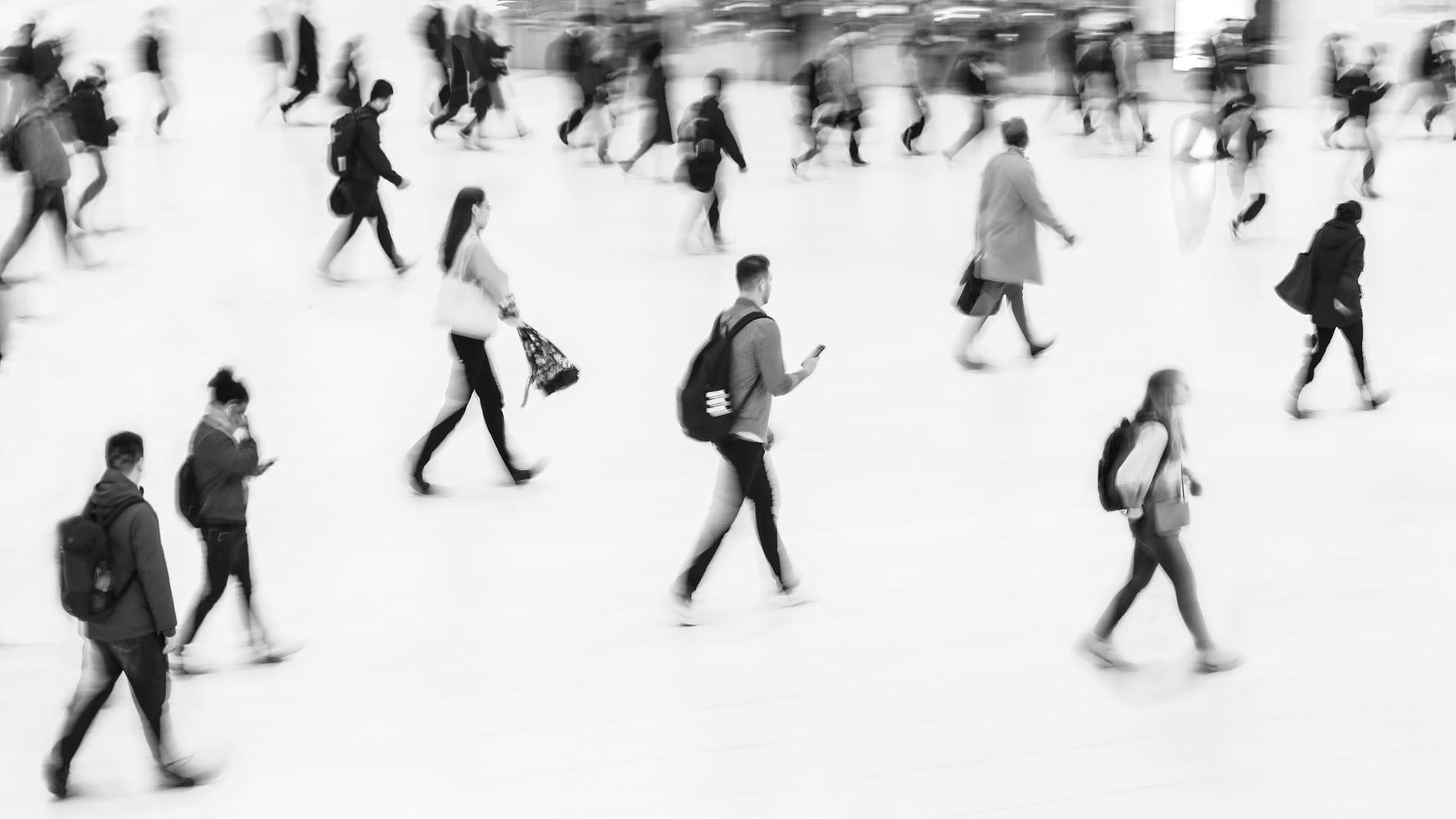 Photo of people walking